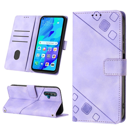 Skin-feel Embossed Leather Phone Case, For Huawei nova 5T / Honor 20, For Huawei nova 10, For Huawei nova 10 Pro, For Huawei P20 lite 2019 / nova 5i