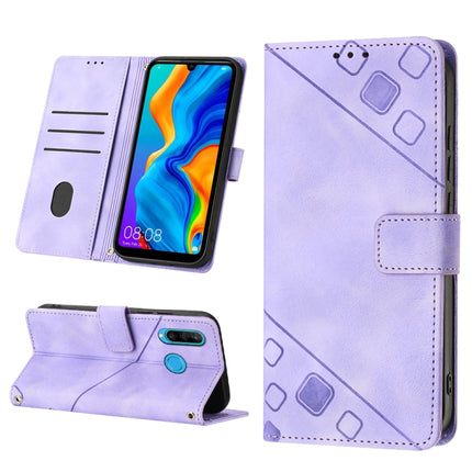 Skin-feel Embossed Leather Phone Case, For Huawei P30 lite, For Huawei P30 Pro, For Huawei P40 lite/nova 6 SE / nova 7i, For Huawei Y7 2019 / Enjoy 9