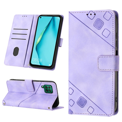 Skin-feel Embossed Leather Phone Case, For Huawei P30 lite, For Huawei P30 Pro, For Huawei P40 lite/nova 6 SE / nova 7i, For Huawei Y7 2019 / Enjoy 9