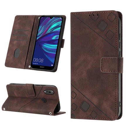 Skin-feel Embossed Leather Phone Case, For Huawei P30 lite, For Huawei P30 Pro, For Huawei P40 lite/nova 6 SE / nova 7i, For Huawei Y7 2019 / Enjoy 9