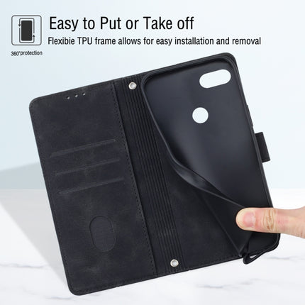 Skin-feel Embossed Leather Phone Case, For Huawei Enjoy 7S/Honor 9 Lite/Honor 9i, For Huawei Enjoy 50 / nova Y70 Plus Global