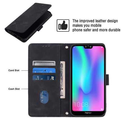 Skin-feel Embossed Leather Phone Case, For Huawei Enjoy 7S/Honor 9 Lite/Honor 9i, For Huawei Enjoy 50 / nova Y70 Plus Global