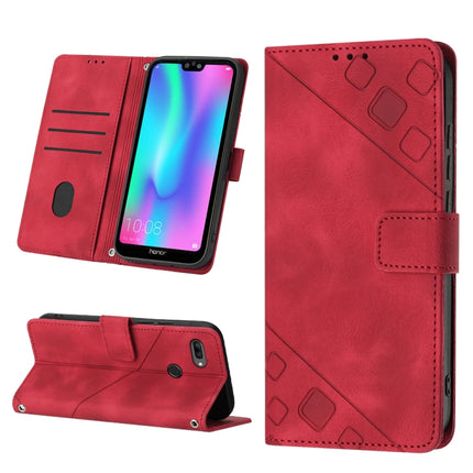 Skin-feel Embossed Leather Phone Case, For Huawei Enjoy 7S/Honor 9 Lite/Honor 9i, For Huawei Enjoy 50 / nova Y70 Plus Global