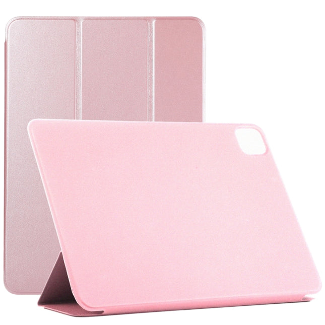 Doppelseitige magnetische Flip-Tablet-Hülle aus Leder ohne Schnalle mit Halterung und Schlaf-/Weckfunktion, für iPad Air 13 2024 / Pro 12.9 2020