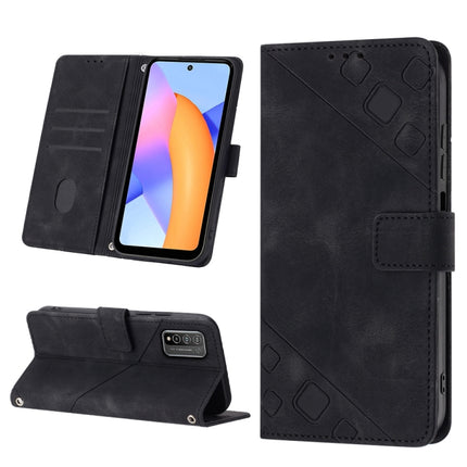 Skin-feel Embossed Leather Phone Case, For Honor 10 Lite / Huawei P smart 2019, For Honor 10X Lite, For Honor 70, For Honor Magic4 Lite/X30/X9 4G/5G/X40 GT