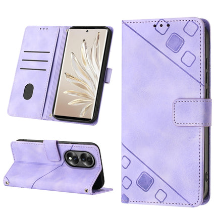 Skin-feel Embossed Leather Phone Case, For Honor 10 Lite / Huawei P smart 2019, For Honor 10X Lite, For Honor 70, For Honor Magic4 Lite/X30/X9 4G/5G/X40 GT