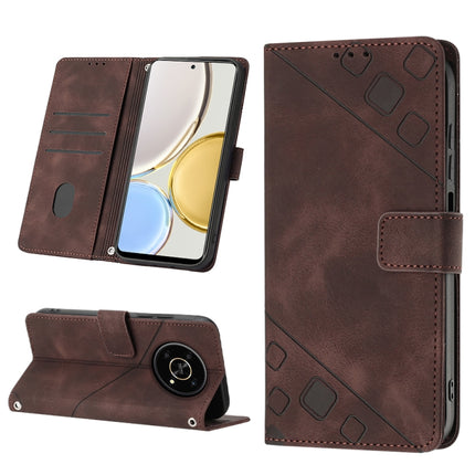 Skin-feel Embossed Leather Phone Case, For Honor 10 Lite / Huawei P smart 2019, For Honor 10X Lite, For Honor 70, For Honor Magic4 Lite/X30/X9 4G/5G/X40 GT