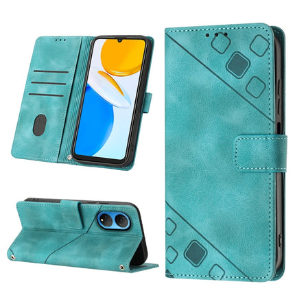 Skin-feel Embossed Leather Phone Case, For Honor X7 4G/Play 30 Plus, For Honor X7a 4G Global, For Honor X8 4G, For Honor X8a 4G Global