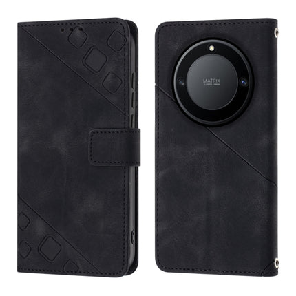 Skin-feel Embossed Leather Phone Case, For Honor X9a 5G/Magic5 Lite, For Honor 8A/Y6 2019/Y6 Pro 2019, For Honor 9X Global/Huawei P Smart Z/Y9 Prime 2019/Enjoy 10 Plus, For Honor X6 / X8 5G