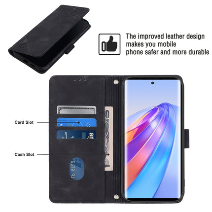Skin-feel Embossed Leather Phone Case, For Honor X9a 5G/Magic5 Lite, For Honor 8A/Y6 2019/Y6 Pro 2019, For Honor 9X Global/Huawei P Smart Z/Y9 Prime 2019/Enjoy 10 Plus, For Honor X6 / X8 5G