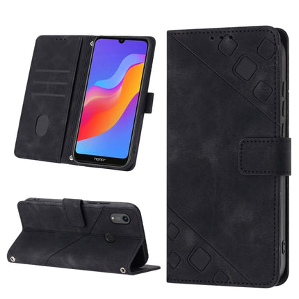 Skin-feel Embossed Leather Phone Case, For Honor X9a 5G/Magic5 Lite, For Honor 8A/Y6 2019/Y6 Pro 2019, For Honor 9X Global/Huawei P Smart Z/Y9 Prime 2019/Enjoy 10 Plus, For Honor X6 / X8 5G