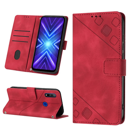 Skin-feel Embossed Leather Phone Case, For Honor X9a 5G/Magic5 Lite, For Honor 8A/Y6 2019/Y6 Pro 2019, For Honor 9X Global/Huawei P Smart Z/Y9 Prime 2019/Enjoy 10 Plus, For Honor X6 / X8 5G