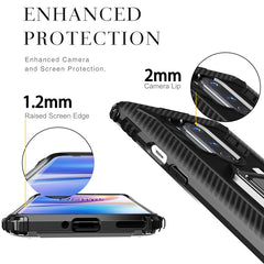 Carbon Fiber Protective Case with 360 Degree Rotating Ring Holder, For OnePlus 8 Pro, For OnePlus 8, For iPhone SE 2022 / SE 2020 / 8 / 7, For Motorola Moto G8 Power, For OPPO Realme X2 Pro / Reno Ace, For Huawei Honor 20 / 20S / Nova 5T