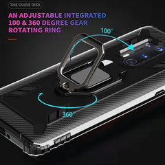 Carbon Fiber Protective Case with 360 Degree Rotating Ring Holder, For OnePlus 8 Pro, For OnePlus 8, For iPhone SE 2022 / SE 2020 / 8 / 7, For Motorola Moto G8 Power, For OPPO Realme X2 Pro / Reno Ace, For Huawei Honor 20 / 20S / Nova 5T