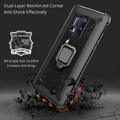 Carbon Fiber Protective Case with 360 Degree Rotating Ring Holder, For OnePlus 8 Pro, For OnePlus 8, For iPhone SE 2022 / SE 2020 / 8 / 7, For Motorola Moto G8 Power, For OPPO Realme X2 Pro / Reno Ace, For Huawei Honor 20 / 20S / Nova 5T