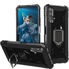 Carbon Fiber Protective Case with 360 Degree Rotating Ring Holder, For OnePlus 8 Pro, For OnePlus 8, For iPhone SE 2022 / SE 2020 / 8 / 7, For Motorola Moto G8 Power, For OPPO Realme X2 Pro / Reno Ace, For Huawei Honor 20 / 20S / Nova 5T