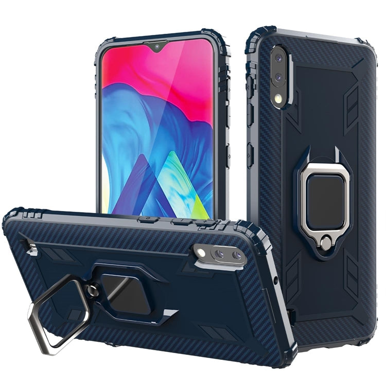 Carbon Fiber Protective Case with 360 Degree Rotating Ring Holder, For Samsung Galaxy A10 / M10, For Xiaomi Mi 10 / 10 Pro