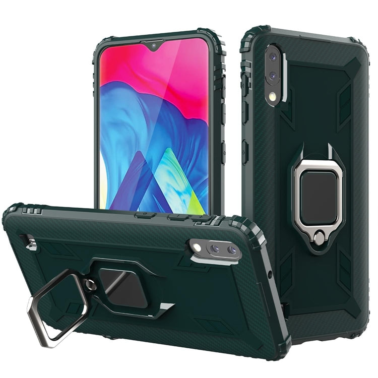 Carbon Fiber Protective Case with 360 Degree Rotating Ring Holder, For Samsung Galaxy A10 / M10, For Xiaomi Mi 10 / 10 Pro