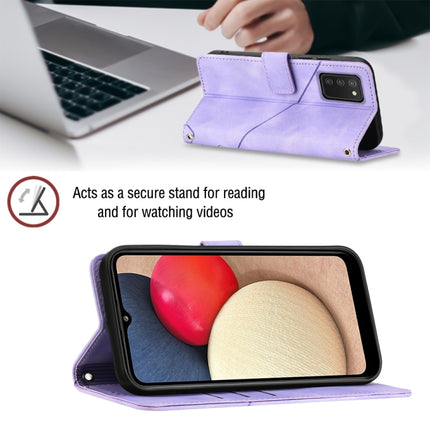 Skin-feel Embossed Leather Phone Case, For Samsung Galaxy A02s 164mm, For Samsung Galaxy A02s 166mm, For Samsung Galaxy A03 166mm EU Version, For Samsung Galaxy A03 164mm Global