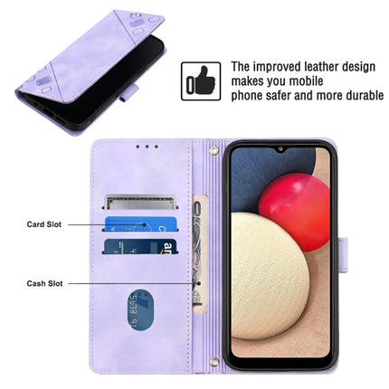 Skin-feel Embossed Leather Phone Case, For Samsung Galaxy A02s 164mm, For Samsung Galaxy A02s 166mm, For Samsung Galaxy A03 166mm EU Version, For Samsung Galaxy A03 164mm Global