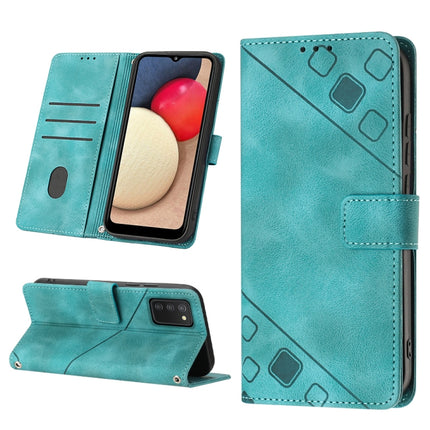 Skin-feel Embossed Leather Phone Case, For Samsung Galaxy A02s 164mm, For Samsung Galaxy A02s 166mm, For Samsung Galaxy A03 166mm EU Version, For Samsung Galaxy A03 164mm Global