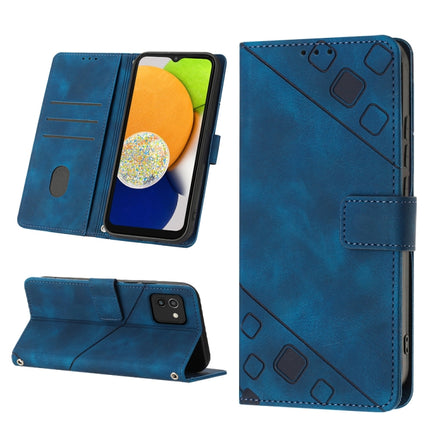 Skin-feel Embossed Leather Phone Case, For Samsung Galaxy A02s 164mm, For Samsung Galaxy A02s 166mm, For Samsung Galaxy A03 166mm EU Version, For Samsung Galaxy A03 164mm Global