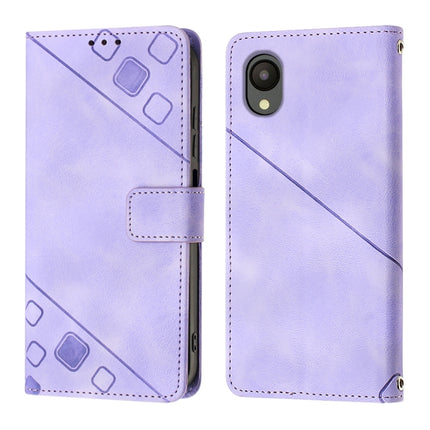 Skin-feel Embossed Leather Phone Case, For Samsung Galaxy A23 JP Version, For Samsung Galaxy A24 4G, For Xiaomi Poco X5 5G/Redmi Note 12 China/Redmi Note 12 Global, For Xiaomi Poco X5 Pro 5G/Redmi Note 12 Pro Speed