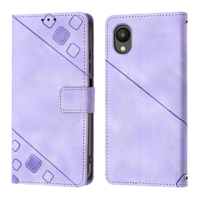 Skin-feel Embossed Leather Phone Case, For Samsung Galaxy A23 JP Version, For Samsung Galaxy A24 4G, For Xiaomi Poco X5 5G/Redmi Note 12 China/Redmi Note 12 Global, For Xiaomi Poco X5 Pro 5G/Redmi Note 12 Pro Speed