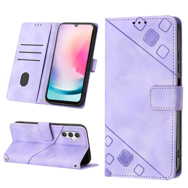 Skin-feel Embossed Leather Phone Case, For Samsung Galaxy A23 JP Version, For Samsung Galaxy A24 4G, For Xiaomi Poco X5 5G/Redmi Note 12 China/Redmi Note 12 Global, For Xiaomi Poco X5 Pro 5G/Redmi Note 12 Pro Speed