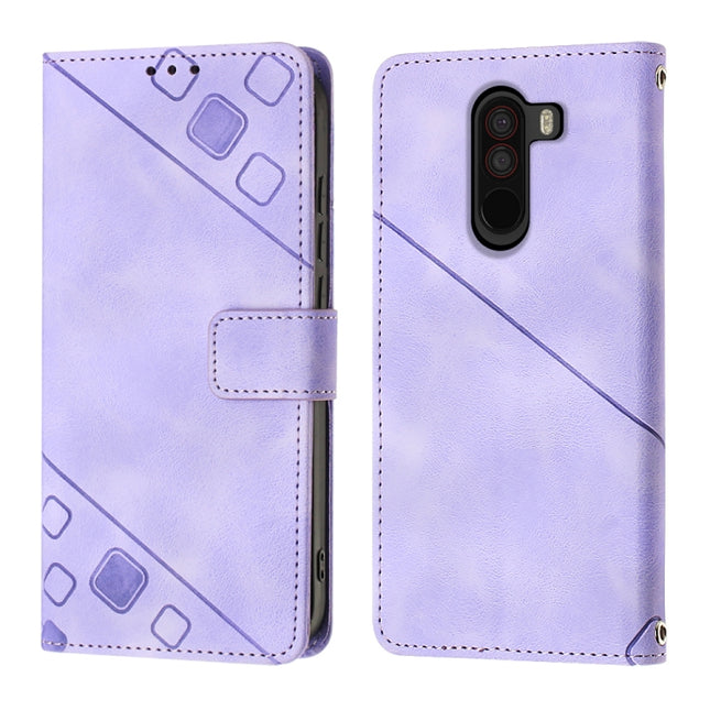 Skin-feel Embossed Leather Phone Case, For Xiaomi Pocophone F1, For Xiaomi Redmi Note 12 Pro 5G Global / Redmi Note 12 Pro 5G China