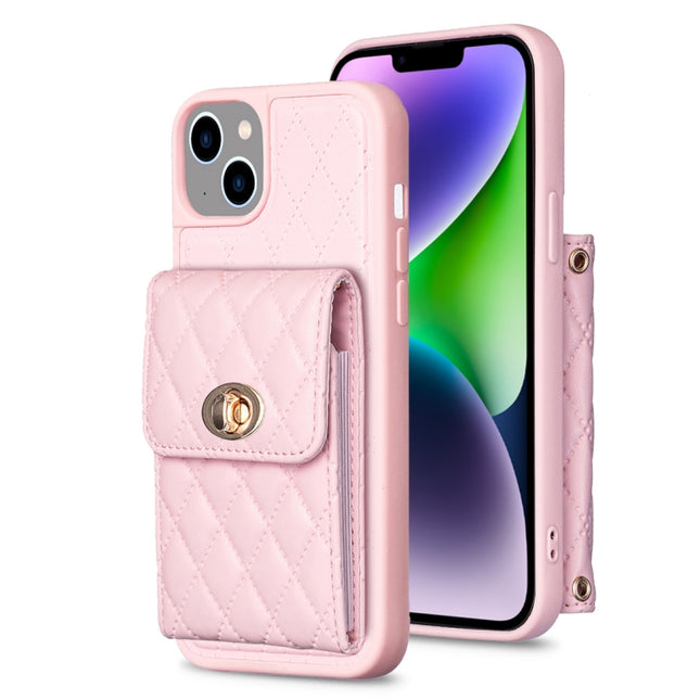 Vertical Wallet Rhombic Leather Phone Case, For iPhone 14, For iPhone 14 Plus, For iPhone 14 Pro, For iPhone 14 Pro Max, For iPhone 13