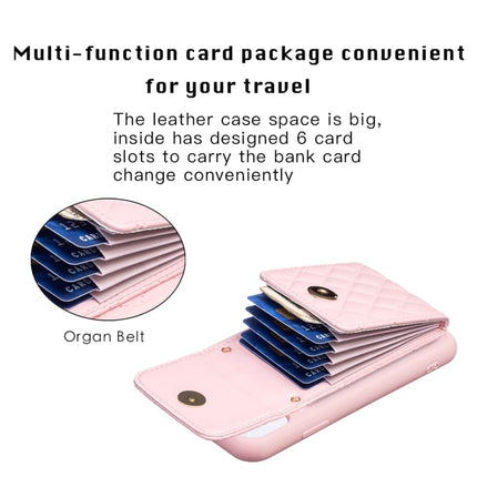 Vertical Wallet Rhombic Leather Phone Case, For iPhone XR, For iPhone XS Max, For iPhone SE 2022 / SE 2020 / 7 / 8, For iPhone 7 Plus / 8 Plus