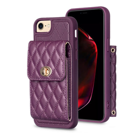 Vertical Wallet Rhombic Leather Phone Case, For iPhone XR, For iPhone XS Max, For iPhone SE 2022 / SE 2020 / 7 / 8, For iPhone 7 Plus / 8 Plus