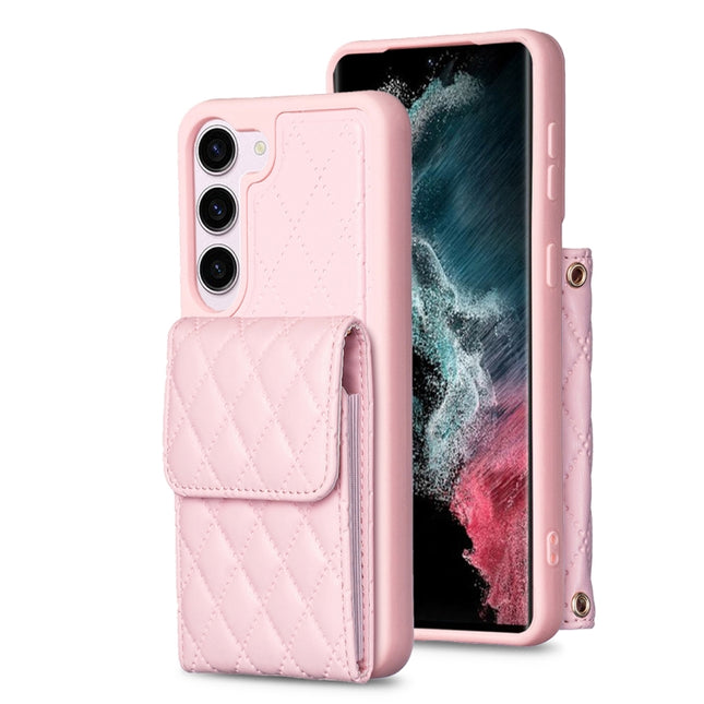 Vertical Wallet Rhombic Leather Phone Case, For Samsung Galaxy S23 5G, For Samsung Galaxy S22+ 5G, For Samsung Galaxy S21 5G, For Samsung Galaxy S21+ 5G