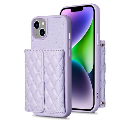 Horizontal Wallet Rhombic Leather Phone Case, For iPhone 14, For iPhone 14 Plus, For iPhone 14 Pro, For iPhone 14 Pro Max