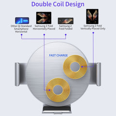 Dual Coil Car Phone Holder Wireless Charger