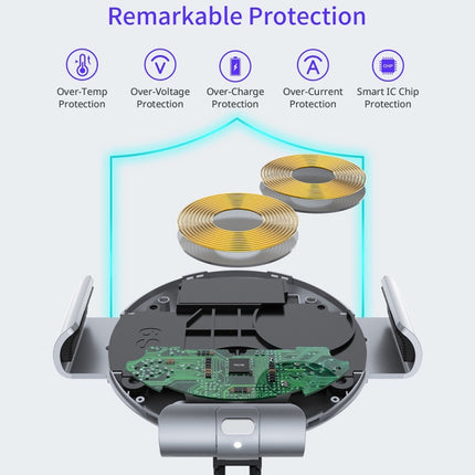 Dual Coil Car Phone Holder Wireless Charger
