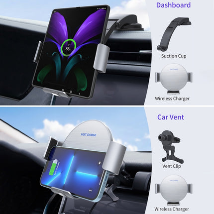 Dual Coil Car Phone Holder Wireless Charger
