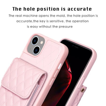 Vertical Wallet Rhombic Leather Phone Case, For iPhone 14, For iPhone 14 Plus, For iPhone 14 Pro, For iPhone 14 Pro Max