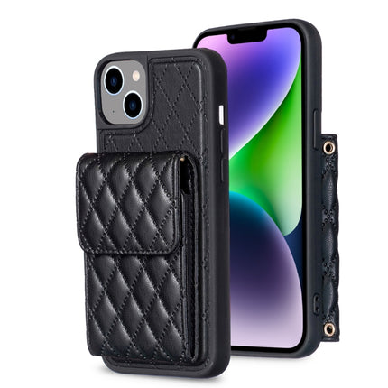 Vertical Wallet Rhombic Leather Phone Case, For iPhone 14, For iPhone 14 Plus, For iPhone 14 Pro, For iPhone 14 Pro Max