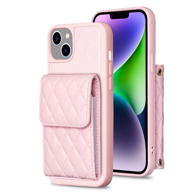 Vertical Wallet Rhombic Leather Phone Case, For iPhone 13, For iPhone 13 Pro, For iPhone 13 Pro Max, For iPhone 12 / 12 Pro