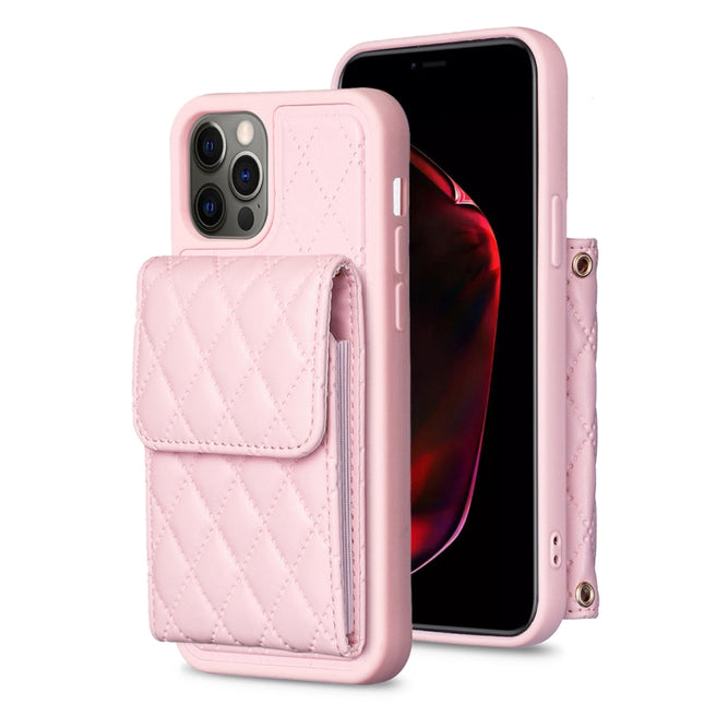 Vertical Wallet Rhombic Leather Phone Case, For iPhone 12 Pro Max, For iPhone 11, For iPhone 11 Pro, For iPhone 11 Pro Max