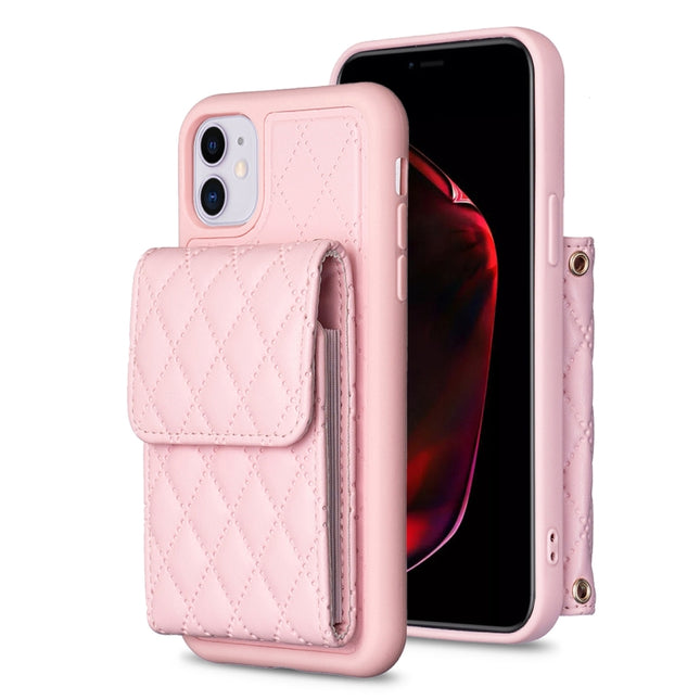 Vertical Wallet Rhombic Leather Phone Case, For iPhone 12 Pro Max, For iPhone 11, For iPhone 11 Pro, For iPhone 11 Pro Max