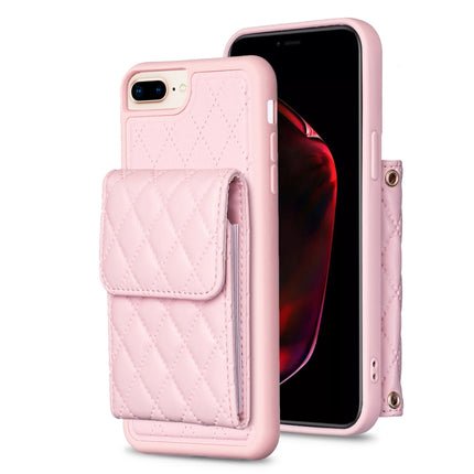 Vertical Wallet Rhombic Leather Phone Case, For iPhone 7 Plus / 8 Plus