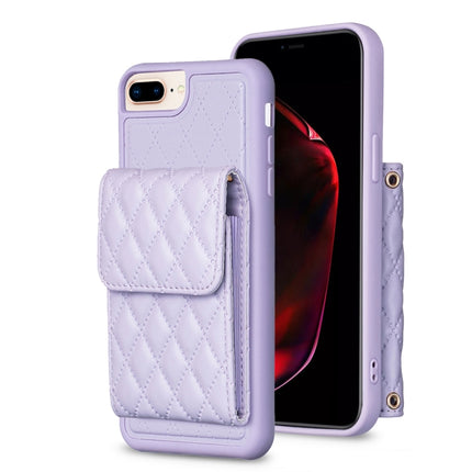 Vertical Wallet Rhombic Leather Phone Case, For iPhone 7 Plus / 8 Plus