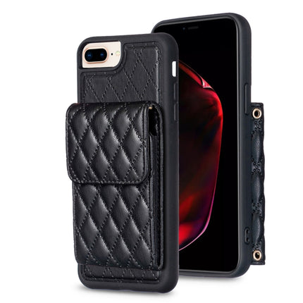 Vertical Wallet Rhombic Leather Phone Case, For iPhone 7 Plus / 8 Plus