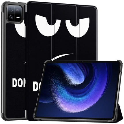 Custer Painted 3-Fold Stand Leather Smart Tablet Case, For Xiaomi Pad 6 / 6 Pro