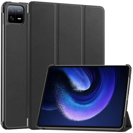 Custer Texture 3-Fold Holder Leather Smart Tablet Case, For Xiaomi Redmi Pad SE 8.7, For Xiaomi Pad 6 / 6 Pro