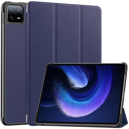 Custer Texture 3-Fold Holder Leather Smart Tablet Case, For Xiaomi Redmi Pad SE 8.7, For Xiaomi Pad 6 / 6 Pro