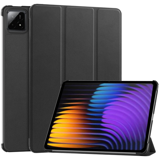 Custer Texture 3-Fold Holder Leather Smart Tablet Case, For Xiaomi Redmi Pad 2 SE 9.7 2026, For Xiaomi Redmi Pad 2, For Xiaomi Pad 7 / 7 Pro